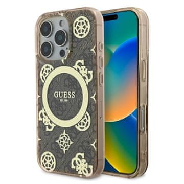 Guess Guess Tvrda Futrola Za Iphone 16 Pro Max Za Magsafe Pozadina S Cvijećem Božura 4G