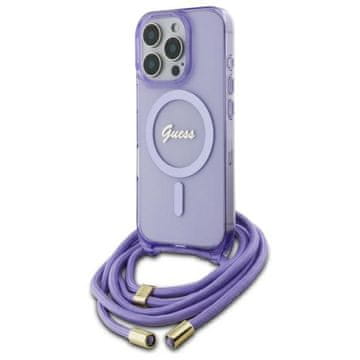 Guess Guess Tvrda Futrola S Trakom I Uzicom Za Magsafe Za Iphone 16 Pro 6.3
