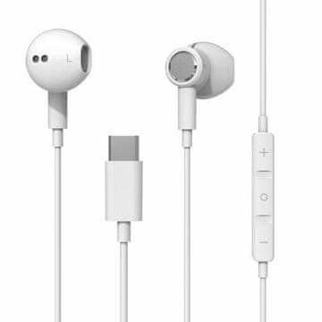 Beline slušalice za uši USB-C SK194 bijele/white