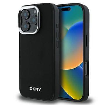 DKNY Futrola za iPhone 16 Pro Hardcase MagSafe srebrni logo