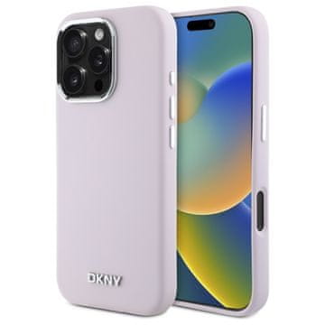DKNY Silikonska futrola MagSafe s tekućim uzorkom za iPhone 16 Pro Max, ružičasta