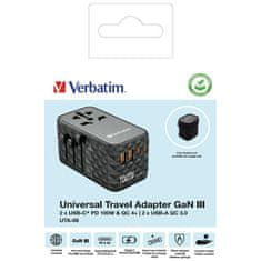 INNA Verbatim Putni Punjač Za Telefon 2X Usb-A 2X Usb-C 100W Pd Eu Uk Us