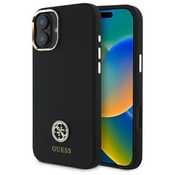 Guess Guess Tvrda Futrola Za Iphone 16 6.1 S Logom I Silikonskim Štampućim Damonima
