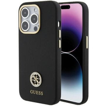 Guess Guess Futrola Za Iphone 15 Pro 6.1” Tvrda Silikonska Futrola S Logom S Travnim 4G