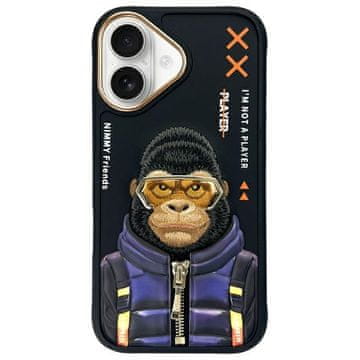 M&M Futrola za iPhone 16 Cool&Cute 2.0 Majmun crna