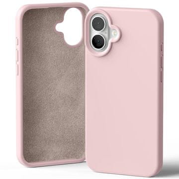 Mercury Silikonska maskica za iPhone 16 Plus, ružičasta, pijesak