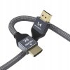 WOZINSKY HDMI 2.1 kabel 8K 60 Hz 48 Gbps / 4K 120 Hz / 2K 144 Hz 2 m srebrni (WHDMI-20)