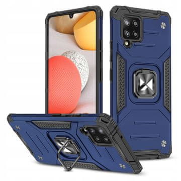 WOZINSKY Wozinsky Ring Armor hibridna pancirna maska-torbica + magnetski držač Samsung Galaxy A42 5G plava