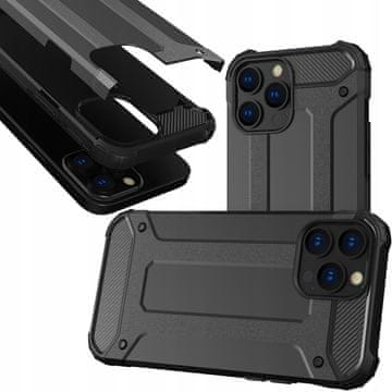 HURTEL Hybrid Armor pancerne hibridno etui maska za iPhone 13 Pro Max, crna