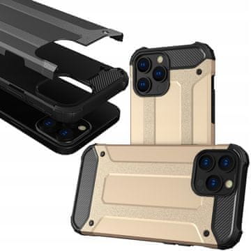 HURTEL Hybrid Armor zaštitna hibridna maska za iPhone 13 Pro Max, zlatna