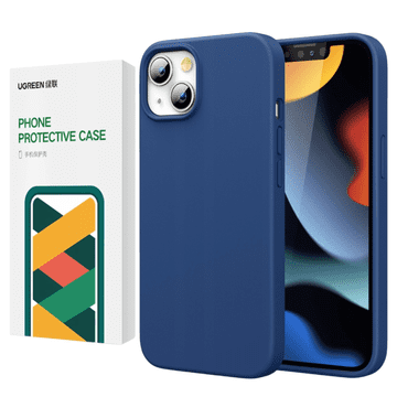 Ugreen zaštitna silikonska futrola, gumena fleksibilna silikonska futrola za iPhone 13 Pro, plava
