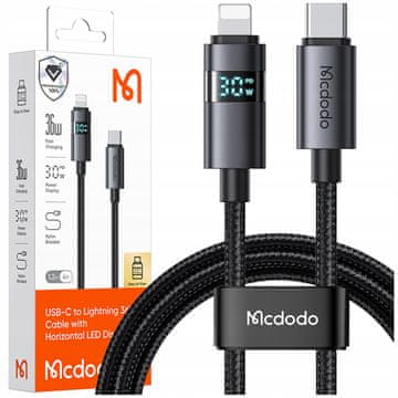 Mcdodo Mcdodo kabel s zaslonom usb-c lightning 36w 1m za iphone x 11 12 13 14