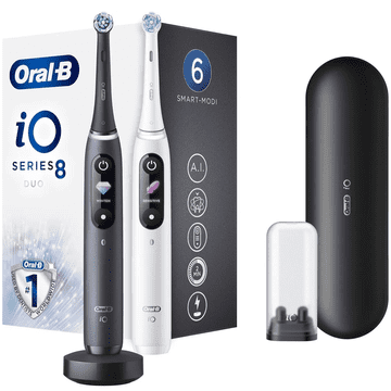 Oral-B Električna četkica za zube iO 8 Duo, Black&White