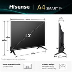 Hisense 32A4QFHD televizor, 80 cm, Smart TV