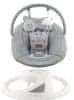 MoMi Pearl 2u1 ljuljačka/kolijevka za bebe, 360°, Bluetooth, siva