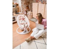 MoMi Pearl 2u1 ljuljačka/kolijevka za bebe, 360°, Bluetooth, bež