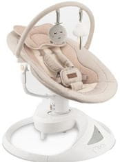 MoMi Pearl 2u1 ljuljačka/kolijevka za bebe, 360°, Bluetooth, bež