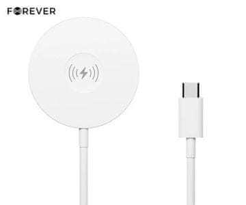 Forever Bežični punjač MAWC-400, 3u1, 15W, USB-C, bijeli