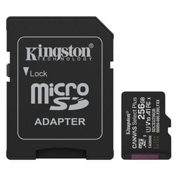 Kingston Canvas Select Plus microSD 256GB Class 10 UHS-I U1 V10 A1 SD adapter SDCS3/256GB memorijska kartica