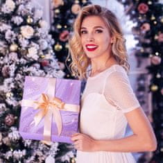 Bodybite Poklon set za žene, lavanda poklon kutija sa svijećom, čašom, slamkom i čestitkom | WOMGIFTPURPLE