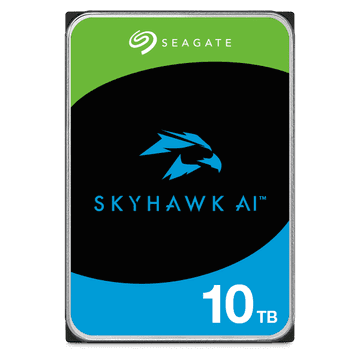 Seagate SkyHawk AI HDD disk, 10TB disk, 8,89 cm, SATA 6 Gb/s, 7200 o/min (ST10000VE001)