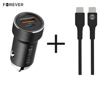 Forever CC-06 auto punjač, 20W, 12-24V, QC, kabel uključen