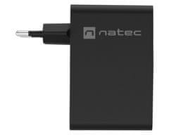 Natec Ribera GaN punjač, 100W, 1x USB-A, 3x USB-C, QC, crni