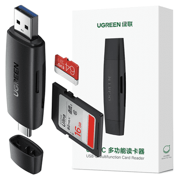 Ugreen Usb-C Adapter Za Sd Microsd Čitač Kartica Računalo Prijenosno Računalo