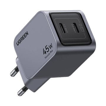 Ugreen Nexode Pro 45W 2X Usb-C Zidni Punjač Za Prijenosno Plato I Telefon Pd 3.0
