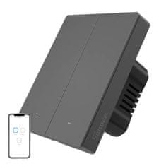 Sonoff Pametni WiFi prekidač SONOFF M5-2C-80 (2-kanalni, grafitni, za ugradnju u zid
