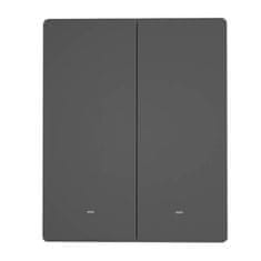 Sonoff Pametni WiFi prekidač SONOFF M5-2C-80 (2-kanalni, grafitni, za ugradnju u zid
