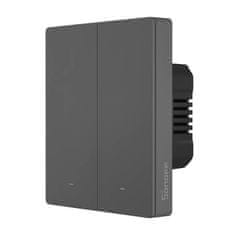Sonoff Pametni WiFi prekidač SONOFF M5-2C-80 (2-kanalni, grafitni, za ugradnju u zid