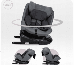 MoMi Emi 360° dječja autosjedalica, siva