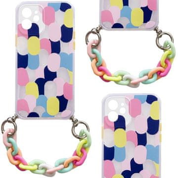 HURTEL Color Chain Case želena elastična maska s lancem i privjeskom za Samsung Galaxy A42 5G, višebojna (1)