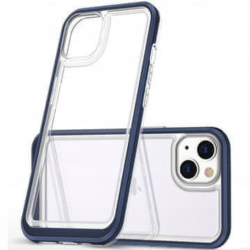 HURTEL Prozirna 3u1 maska za iPhone 14, silikonska maska s okvirom, plava