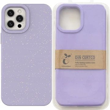 HURTEL Eko futrola za iPhone 14 Plus, silikonska biorazgradiva maska, ljubičasta