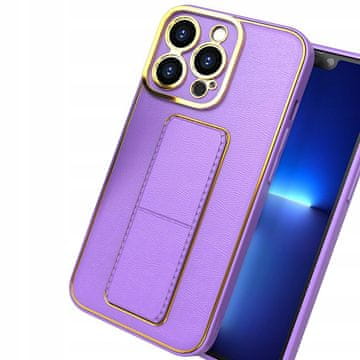 HURTEL Nova maska s postoljem za iPhone 13 Pro Max, ljubičasta