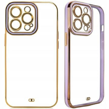 HURTEL Hurtel Futrola Gel Za Iphone 12 Pro Sa Zlatnim Okvirom Modni