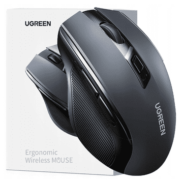 Ugreen Bežična optička miš Ugreen MU006, USB 2.4GHz, 4000 DPI, crna