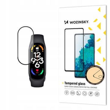 WOZINSKY Wozinsky Full Glue Xiaomi Mi Band 7 kaljeno staklo za zaslon, crno