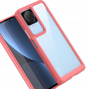 HURTEL Outer Space Case maska za Xiaomi Poco F4 5G, crvena, s fleksibilnim okvirom