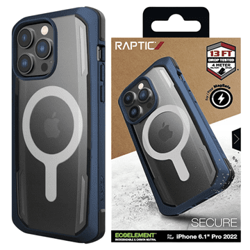 RAPTIC Raptic X-Doria Secure Case torbica za iPhone 14 Pro s MagSafe, zaštitna maska, plava