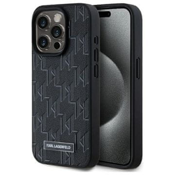 Karl Lagerfeld MagSafe kožna futrola za iPhone 15 Pro crna