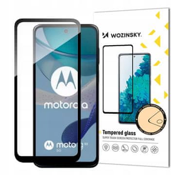 WOZINSKY Kaljeno staklo Wozinsky Full Glue za Motorola G53, puni zaslon s okvirom, crno
