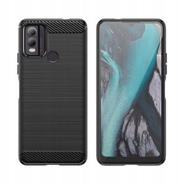 HURTEL Silikonska torbica Carbon za Nokia C22 - crna