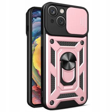 HURTEL Hybrid Armor Camshield maskica za iPhone 14 Plus, oklopna, sa zaštitom za kameru, ružičasta