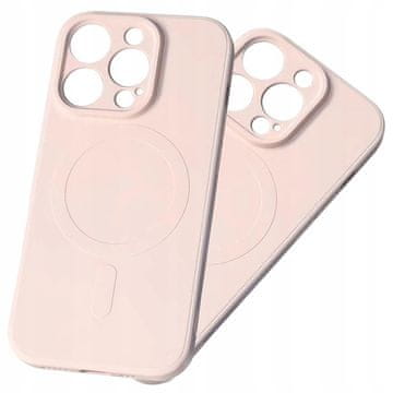 HURTEL Silikonska maska kompatibilna s MagSafe za iPhone 15 Plus, ružičasta