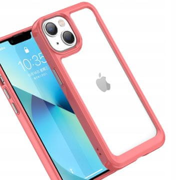 HURTEL Outer Space Case čvrsta maska za iPhone 14 s gel okvirom, crvena