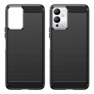 HURTEL Carbon Case torbica za Infinix Note 12i, fleksibilna silikonska karbonska maska, crna