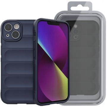 HURTEL Magic Shield Case torbica za iPhone 14 Plus, elastična oklopna maska, tamnoplava
